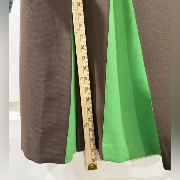 Tuckernuck Demitasse Griffiths Dress S Brown Green NWT A-Line Mini Mod Chic - Picture 8 of 8